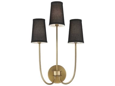 Savoy House Meridian 22" Tall 3-Light Natural Brass Wall Sconce SVM90065NB