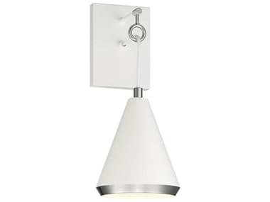 Savoy House Meridian 17" Tall 1-Light White Polished Nickel Wall Sconce SVM90066WHPN