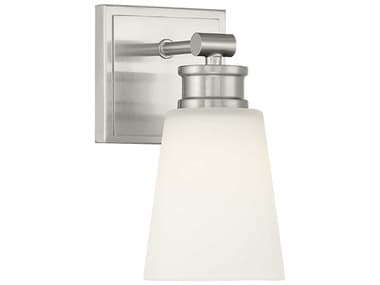 Savoy House Meridian 9" Tall 1-Light Brushed Nickel Glass Wall Sconce SVM90072BN