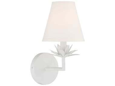 Savoy House Meridian 12" Tall 1-Light White Wall Sconce SVM90078WH