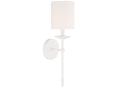 Savoy House Meridian 18" Tall 1-Light White Wall Sconce SVM90079WH