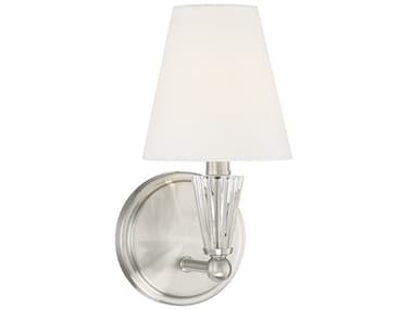 Savoy House Meridian 11" Tall 1-Light Brushed Nickel Crystal Wall Sconce SVM90102BN