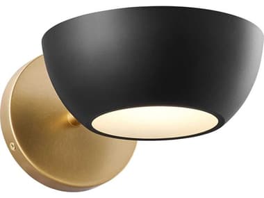 Savoy House Meridian 1-Light Matte Black Natural Brass Wall Sconce SVM90113MBKNB