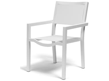 Sunset West Naples Sling Aluminum Stackable Dining Arm Chair SW11011