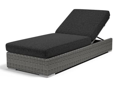 Sunset West Emerald II Wicker Chaise Lounge in Spectrum Carbon SW1802948085