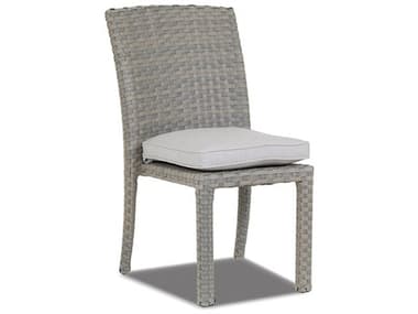 Sunset West Majorca Wicker Armless Dining Chair in Cast Silver SW20011A40433