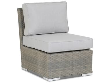 Sunset West Majorca Wicker Armless Lounge Chair in Cast Silver SW2001AC40433
