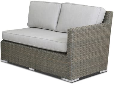 Sunset West Majorca Wicker Right Arm Loveseat in Cast Silver with Self Welt SW2001RAF40433