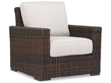 Sunset West Montecito Wicker Lounge Chair in Canvas Flax with Self Welt SW2501215492