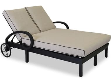 Sunset West Monterey Double Chaise Lounge in Frequency Sand with Canvas Walnut Welt SW30019956094