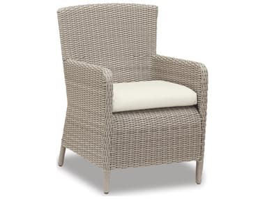 Sunset West Manhattan Wicker Dining Chair in Linen Canvas with Self Welt SW330118353