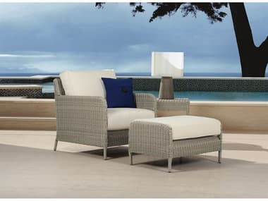 Sunset West Manhattan Wicker Club Chair with Ottoman and End Table SW330121SETNONSTOCK