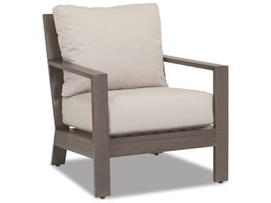 Sunset West Laguna Aluminum Club Chair in Canvas Flax with Self Welt SW3501215492
