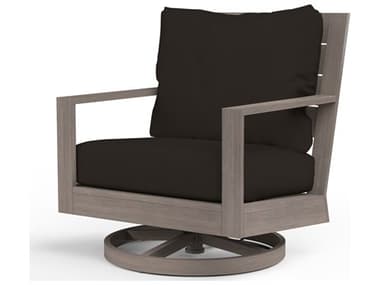 Sunset West Laguna Aluminum Driftwood Swivel Lounge Chair SW350121SRNONSTOCK