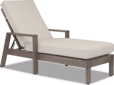 Sunset West Laguna Aluminum Adjustable Chaise in Canvas Flax with Self Welt SW350195492