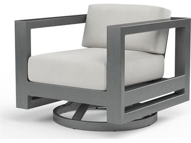 Sunset West Redondo Aluminum Slate Swivel Lounge Chair SW380121SNONSTOCK