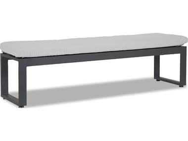Sunset West Redondo Aluminum Cushion Bench in Cast Silver SW3801BNCH40433