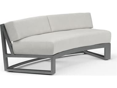 Sunset West Redondo Aluminum Slate Sofa in Cast Silver SW3801CRV40433