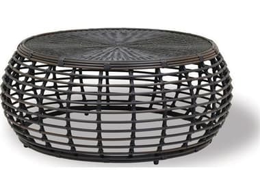 Sunset West Venice Chocolate Brown Wicker 43.5'' Wide Round Coffee Table SW4005CT