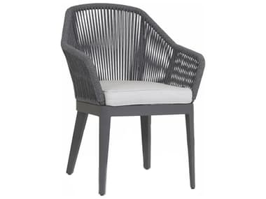 Sunset West Milano Charcoal Wicker Cushion Dining Chair in Echo Ash SW4101157005