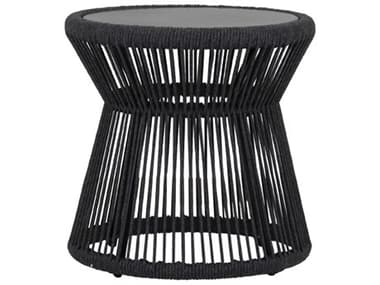 Sunset West Milano Wicker Charcoal 20'' Round End Table SW4101ET