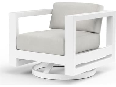 Sunset West Newport Aluminum Frost Swivel Lounge Chair SW480121SNONSTOCK