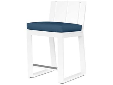Sunset West Newport Frost Aluminum Cushion Counter Stool SW48017C48080