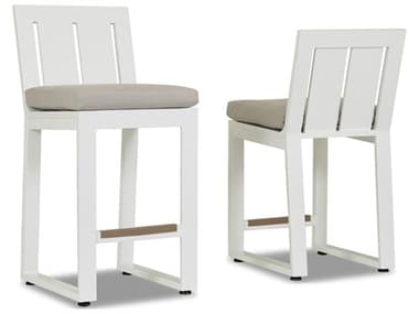 Sunset West Newport Frosted White Aluminum Counter Stool SW48017CNONSTOCK