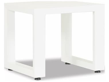 Sunset West Newport Frosted White Aluminum 20'' Square End Table SW4801ET