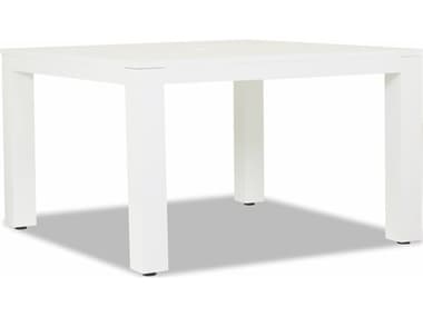 Sunset West Newport Frosted White Aluminum 48'' Square Dining Table SW4801T48
