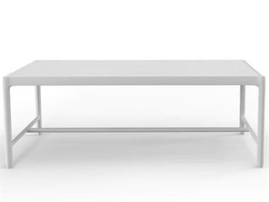 Sunset West Sabbia Aluminum Stain White 50''W x 27''D Rectangular Coffee Table SW4901CT