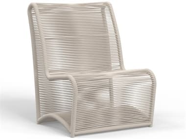 Sunset West Aluminum Rope Sand Armless Lounge Chair SW492221