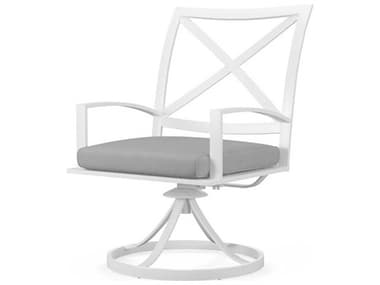 Sunset West Bristol White Aluminum Cushion Dining Chair SW501115402