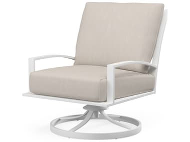 Sunset West Bristol Aluminum Frost Swivel Lounge Chair in Canvas Flax with self welt SW50121SR5492