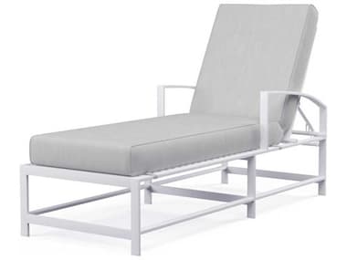 Sunset West Bristol White Aluminum Cushion Chaise Lounge SW50195402