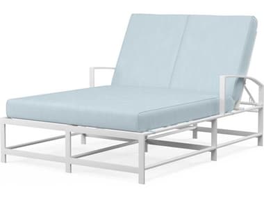 Sunset West Bristol White Aluminum Cushion Chaise Lounge SW5019914091