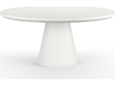 Sunset West Pedestal 63''Wide Round Dining Table in Bone SW6203BRDT63