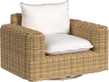 Sunset West Playa Oversized Swivel Club Chair in Soothe Pearl with Flange Welt SW7001215SPRSTKIT