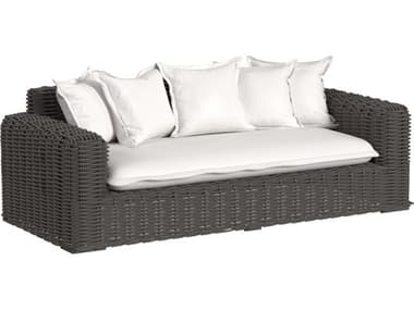 Sunset West Cabo Loveseat in Soothe Pearl with Flange Welt SW800122PRLSTKIT