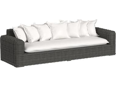 Sunset West Cabo Sofa in Soothe Pearl with Flange Welt SW800123PRLSTKIT