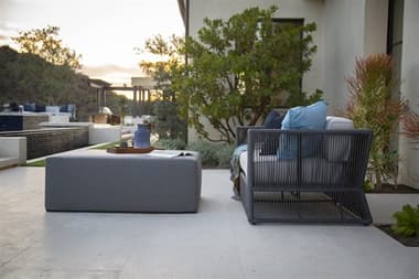 Sunset West Milano Woven Rope Charcoal Lounge Set in Echo Ash SWMLNOQCKLNGSET
