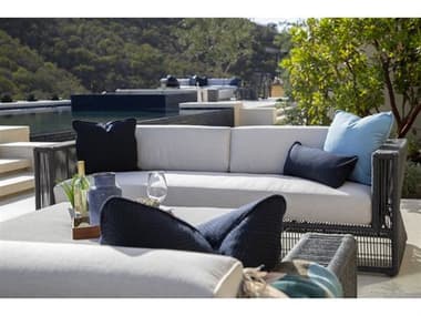 Sunset West Milano Woven Rope Charcoal Lounge Set in Echo Ash SWMLNOQCKLNGSET1