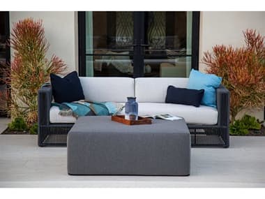 Sunset West Milano Woven Rope Charcoal Lounge Set in Echo Ash SWMLNOQCKLNGSET4