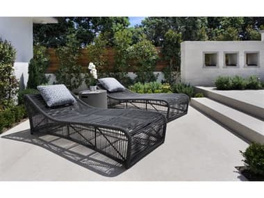 Sunset West Milano Woven Rope Charcoal Lounge Set in Echo Ash SWMLNOQCKLNGSET8