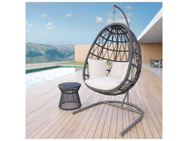 Sunset West Milano Woven Rope Charcoal Lounge Set in Echo Ash SWMLNOQCKLNGSET9