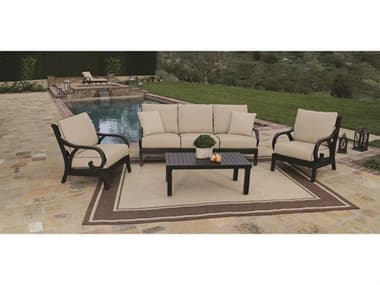 Sunset West Monterey Aluminum Old World Copper Lounge Set in Frequency Sand with Canvas Walnut Welt SWMNTRYQCKLNGSET