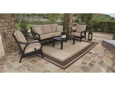 Sunset West Monterey Aluminum Old World Copper Lounge Set in Frequency Sand with Canvas Walnut Welt SWMNTRYQCKLNGSET1
