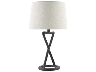 Surya Adaje Black Beige Cotton Buffet Lamp SYADJ002