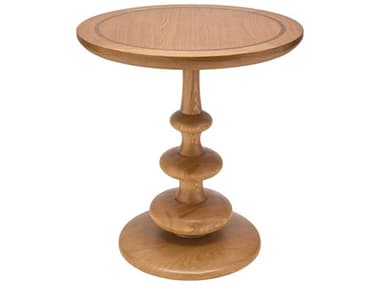 Surya Adour Round Wood Dark Brown End Table SYADUR001242222
