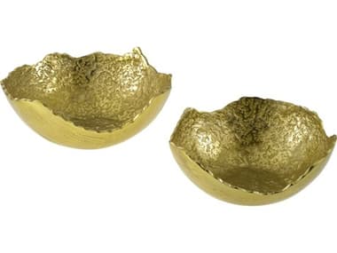 Surya Anhui Metallic Brass Decorative Bowl Set of 2 SYAHU004SET